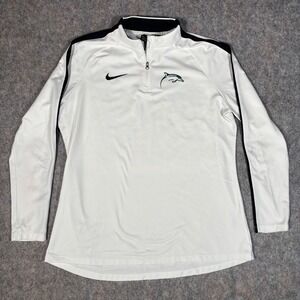 LeMoyne Dolphins Nike Dri-FIT Quarter Zip Pullover Mens XL White Stripe Jumper
